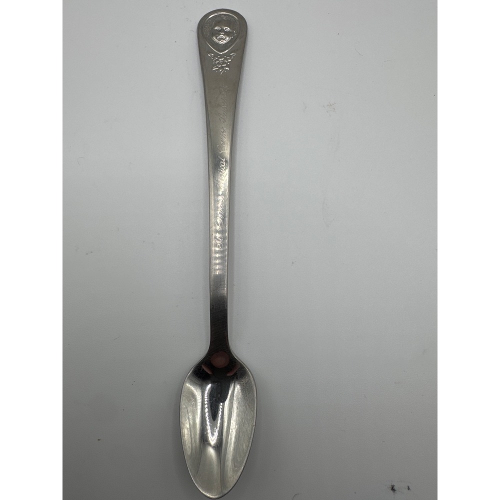 St Charles Medical Center Auxiliary Vintage Baby Spoon Silver Tone Engraved